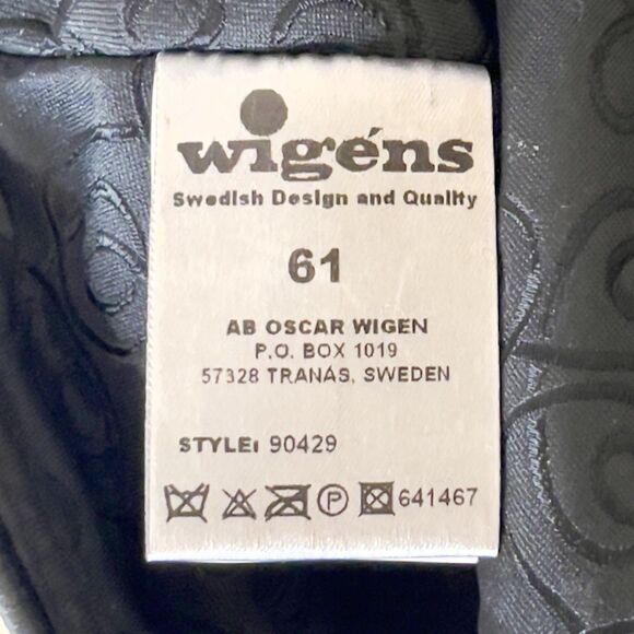 Vtg Cap Hat Wigens 100% Cashmere Leather Newsboy Cabbie Handmade Black 7-5/8 - Picture 8 of 10